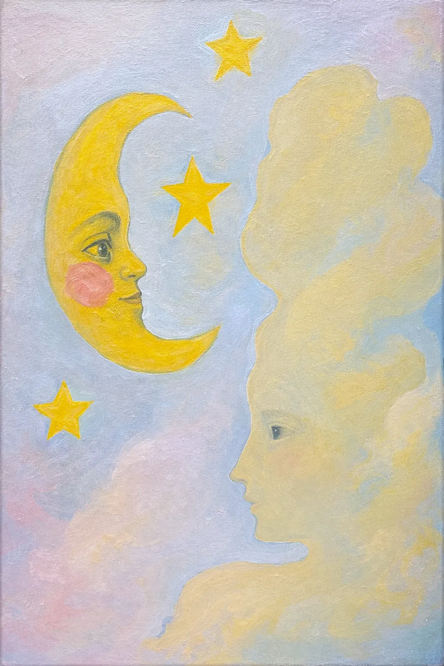Moon and Profile, a painting by Annabel