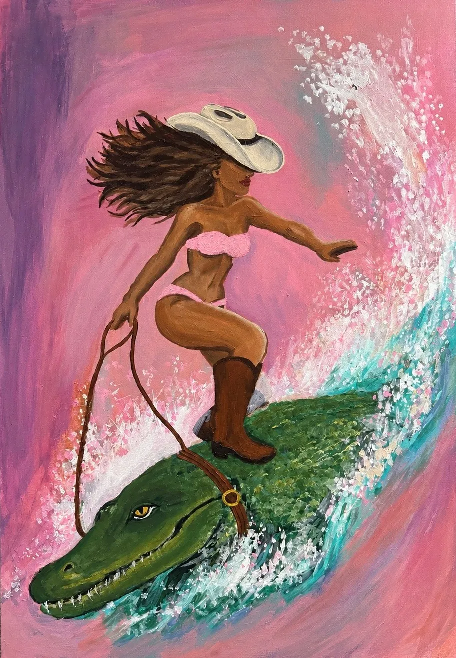 Saltwater Rodeo, a painting by Annabel