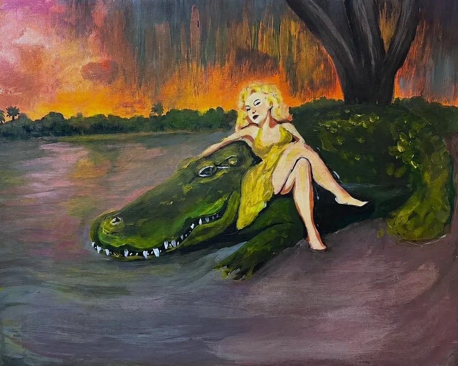 Swamp Alligator, a painting by Annabel